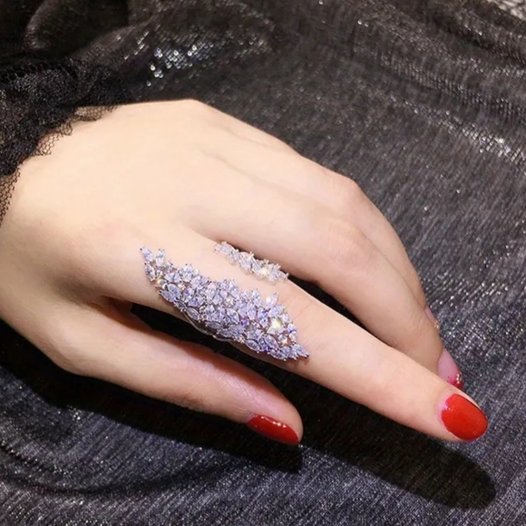 White Rhodium Diamond Ring - Picture 3 of 3